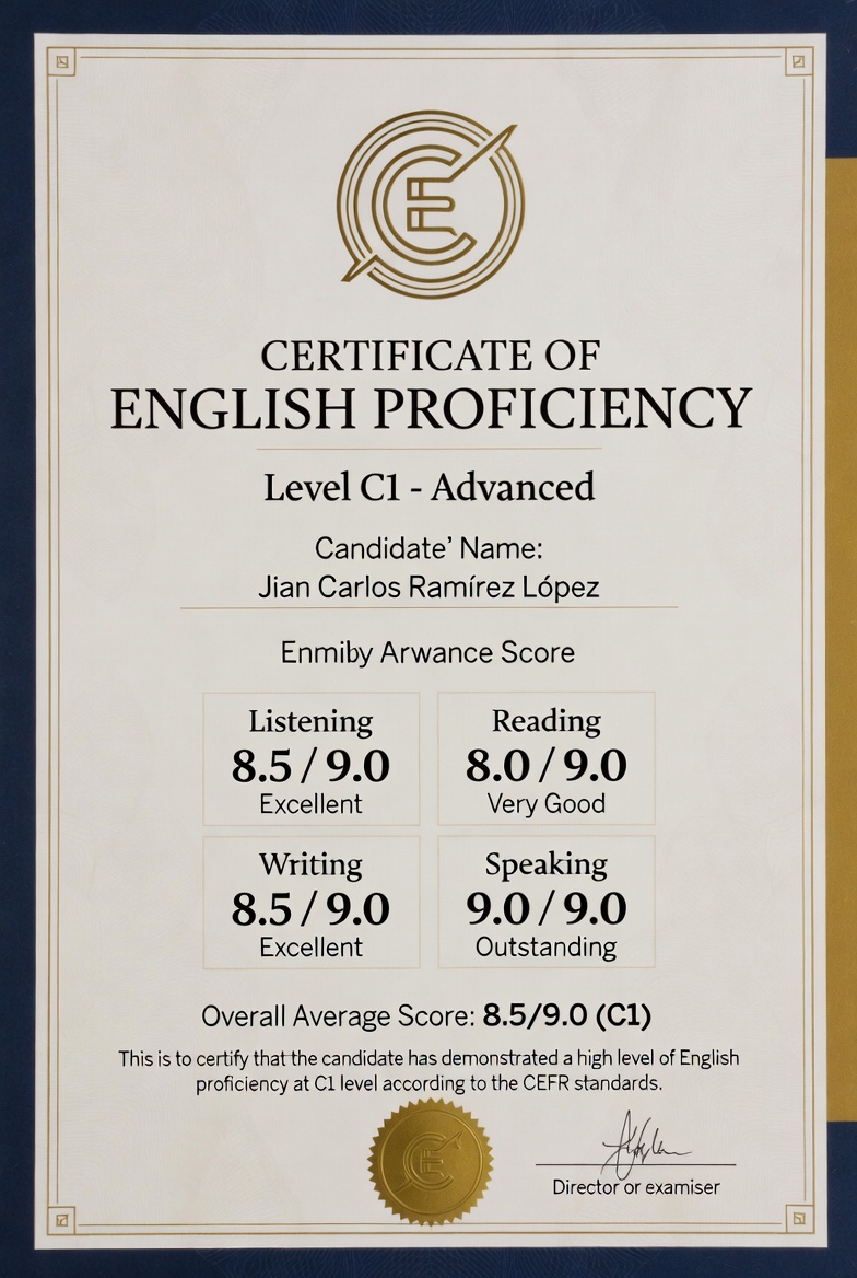 EF SET Certificate